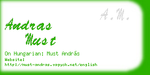 andras must business card
